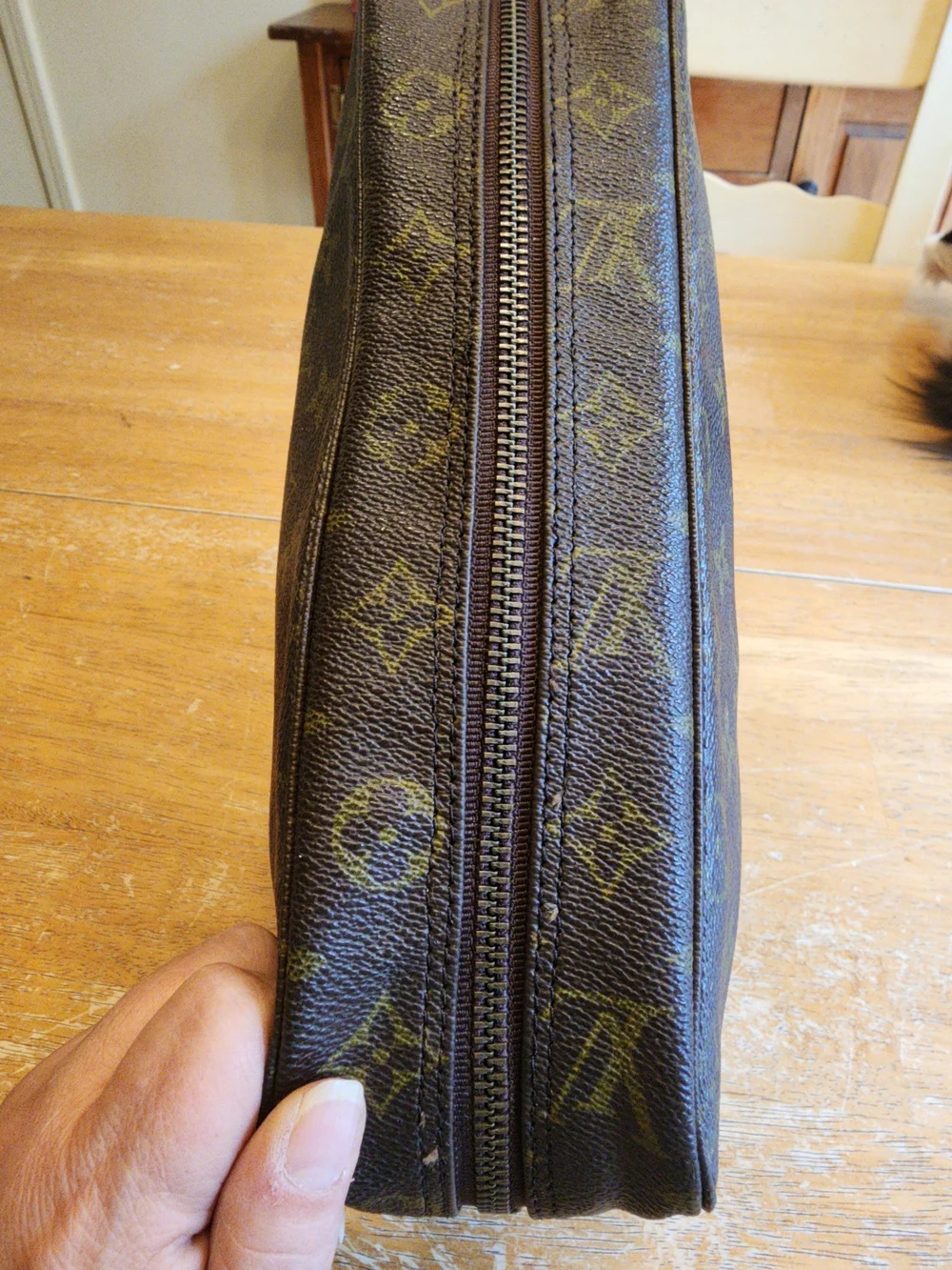 Louis Vuitton Monogram Trousse Toilette 28  iconic brown coated canvas